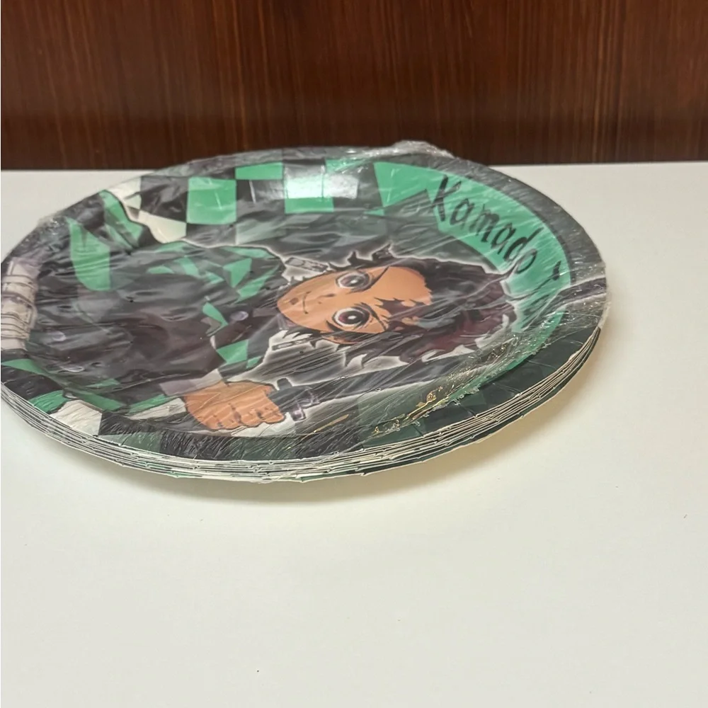 Anime Character Demon Slayer Disposable Paper Plates 10pcs